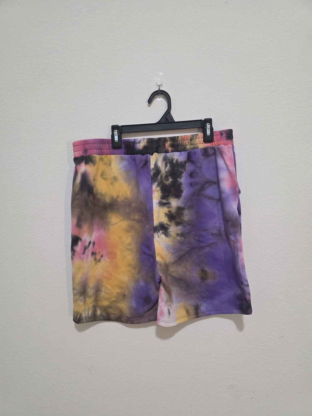 All in Favor Women's Tie-Dye Bike Shorts - Purple, Yellow, Pink
